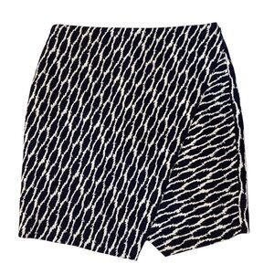 Ann Taylor LOFT Ikat Asymmetrical Faux Wrap Pencil Skirt - Size M